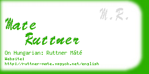 mate ruttner business card