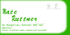 mate ruttner business card